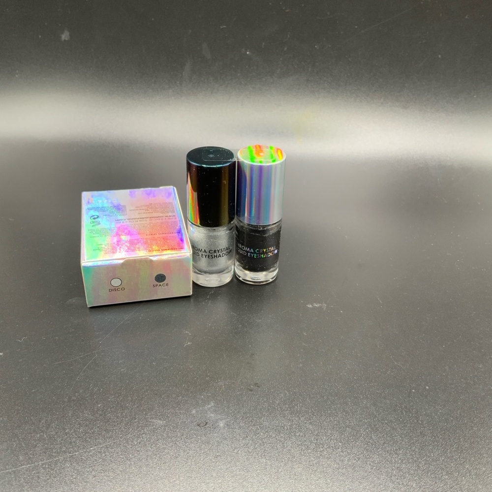 Natasha Denona Chroma Crystal Eyeshadow Duo - Black & Silver - Picture 4 of 5